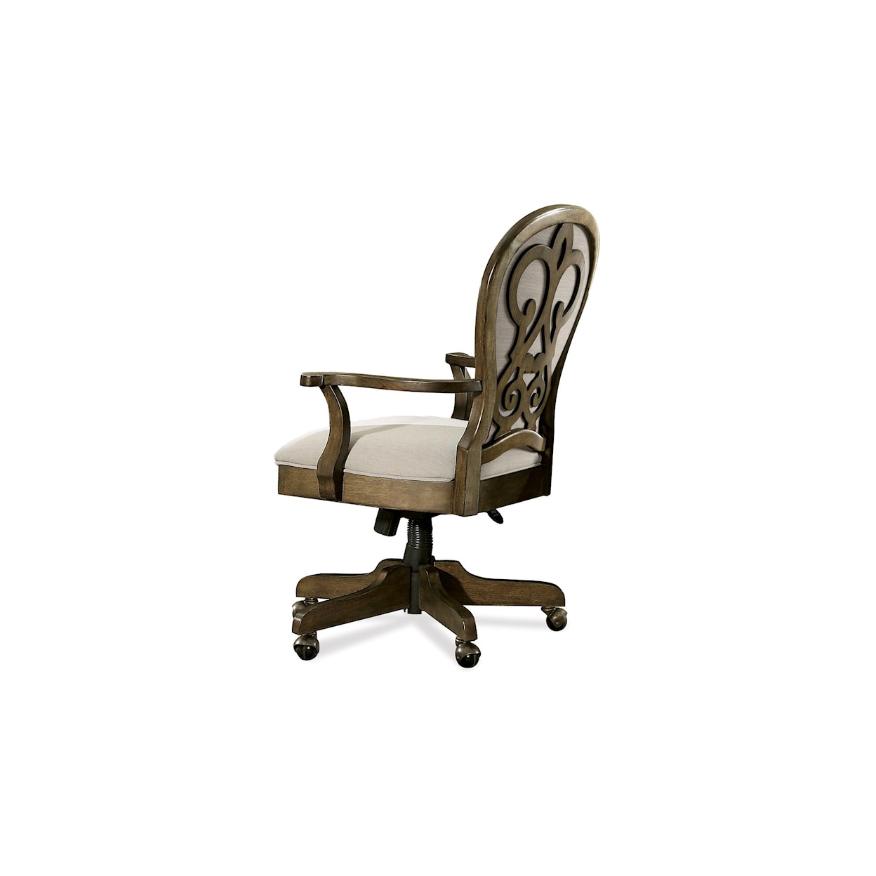 Riverside Furniture Belmeade Scroll Back Upholstered Desk Chair