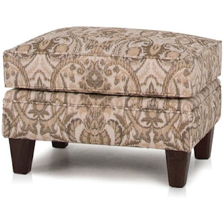 Traditional Ottoman with Tapered Legs