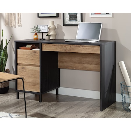 Rustic Home Office Desk with Drop-Front Keyboard/Mousepad