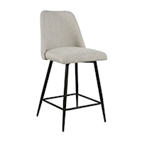 Macey Contemporary Upholstered Counter Stool - Natural (Set of 2)