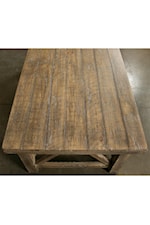Riverside Furniture Mix and Match Rustic Round Dining Table with 18" Leaf