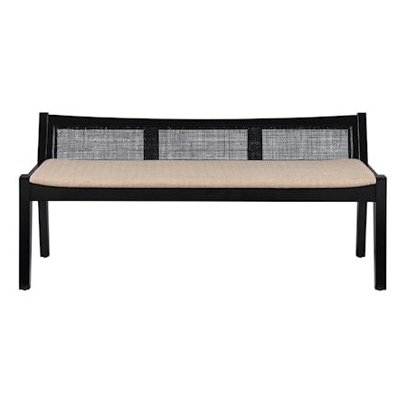 Upholstered Cane Bench