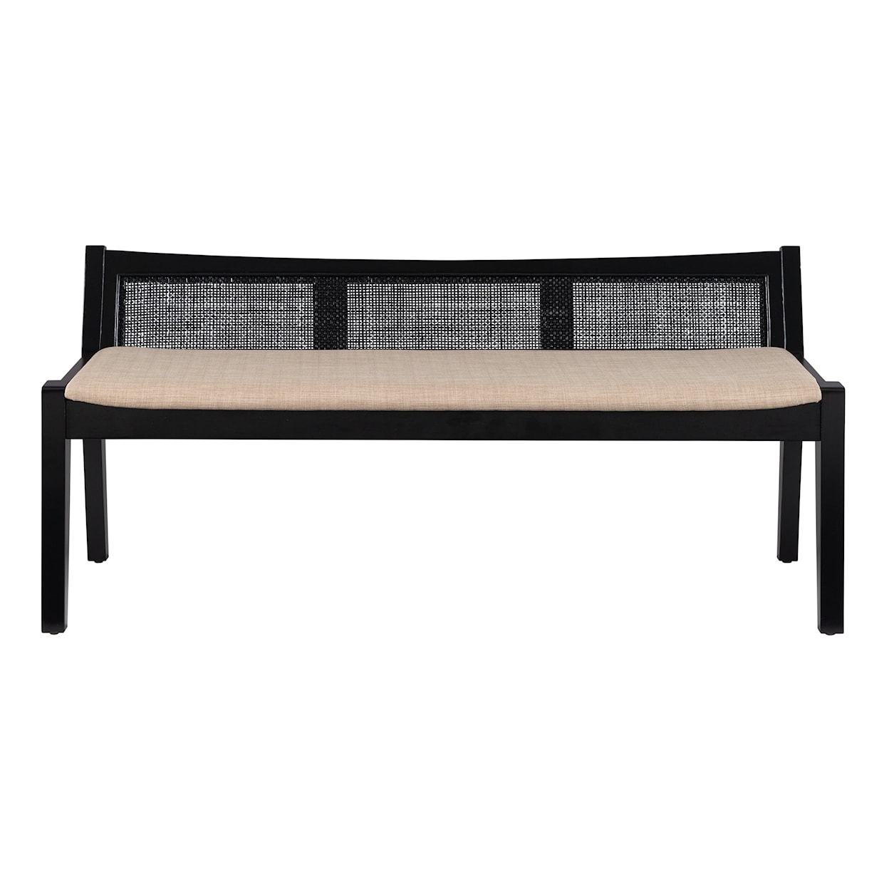 Powell Bauer Upholstered Cane Bench