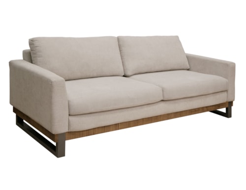 Modern Upholstered Sofa with 2-Pillows