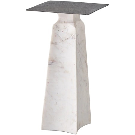 Contemporary Side Table with Marble Base