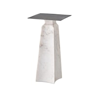 Contemporary Side Table with Marble Base