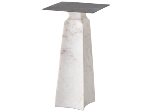 Contemporary Side Table with Marble Base
