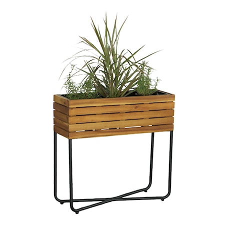 Rectangular Planter with Metal Legs