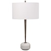 Uttermost Table Lamps White Crackle Table Lamp