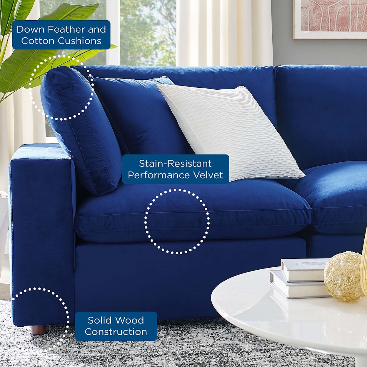 Modway Commix 5-Piece Sectional Sofa