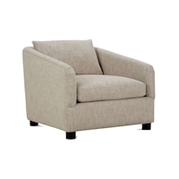 Contemporary Upholstered Chair with Cloud Cushion