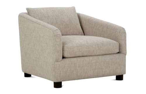 Contemporary Upholstered Chair with Cloud Cushion