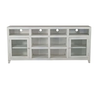 Transitional Console with Storage Shelves