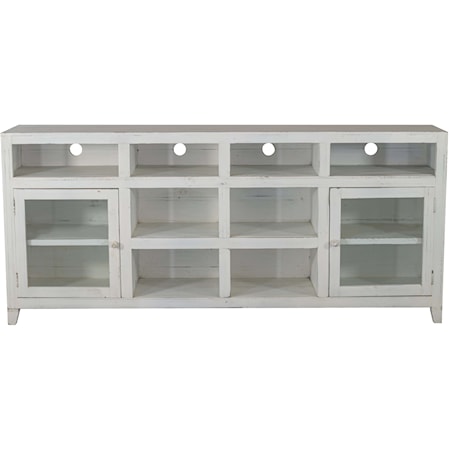 Transitional Console with Storage Shelves