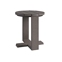Contemporary Outdoor Round End Table