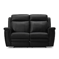 Asher Contemporary Power Reclining Loveseat with Power Headrest & Lumbar