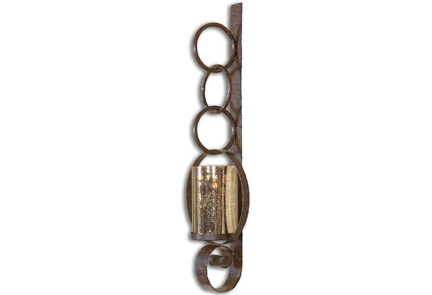 Accessories - Candle Holders Falconara Metal Wall Sconce by Uttermost at Z & R Furniture