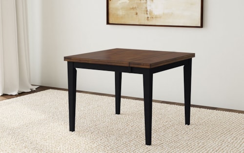 Contemporary Square Dinette Table with Leaves