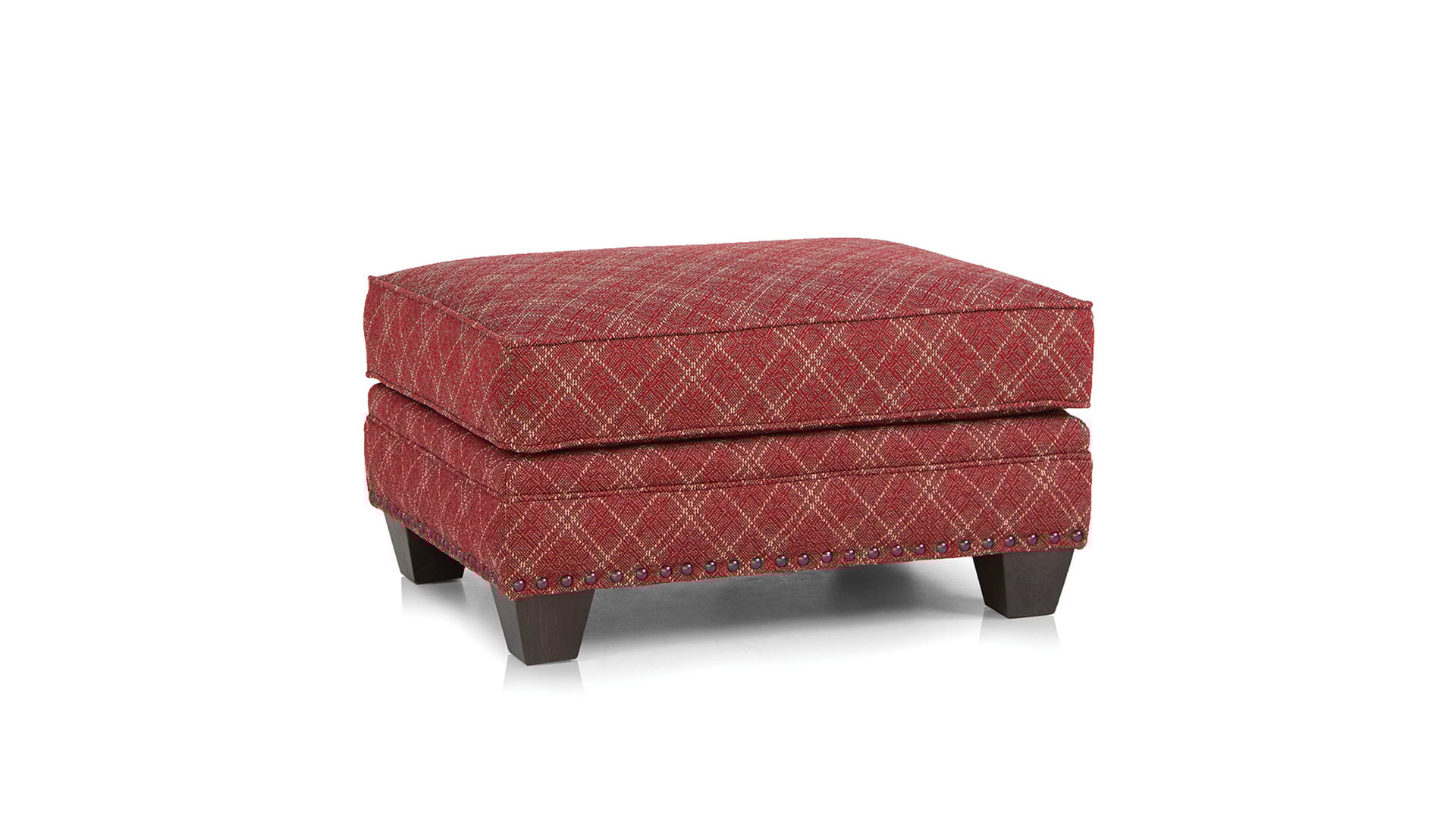 Ottoman with Nailhead Trim