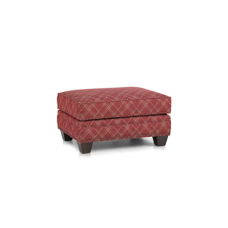 Ottoman with Nailhead Trim