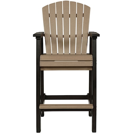 Two-Tone Tall Barstool with Arms