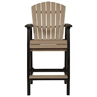 Two-Tone Tall Barstool with Arms