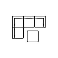 L-Shape Sectional w/ Ottoman