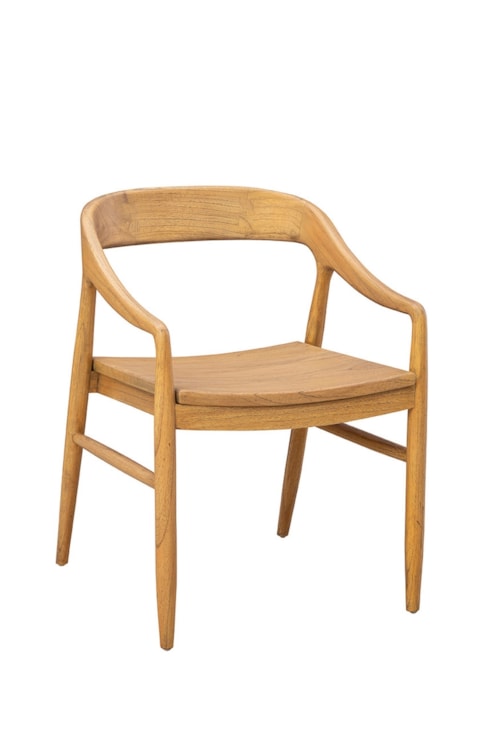 Rustic Dining Chair with Open Back