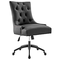 Tufted Vegan Leather Office Chair