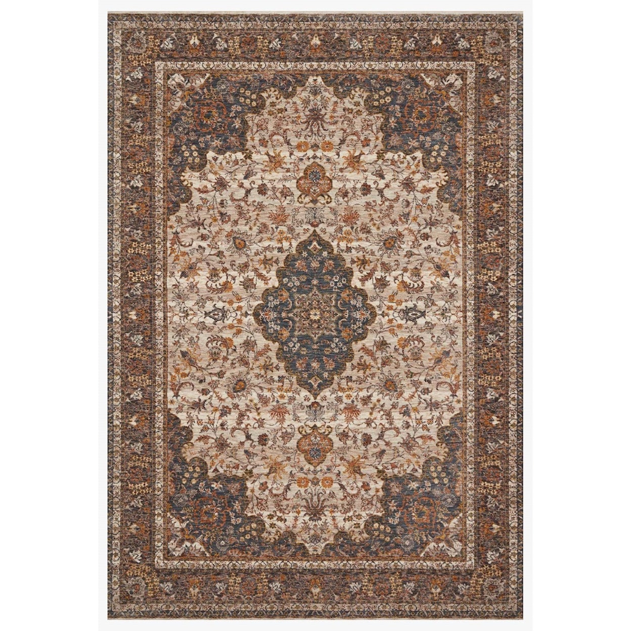 Reeds Rugs Lourdes 18" x 18"  Natural / Ocean Rug