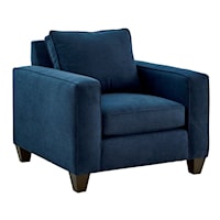 Transitional Accent Chair with Plush Seating and Track Arms