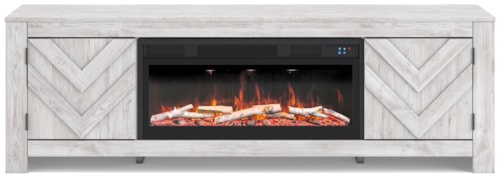 71" TV Stand With Electric Fireplace