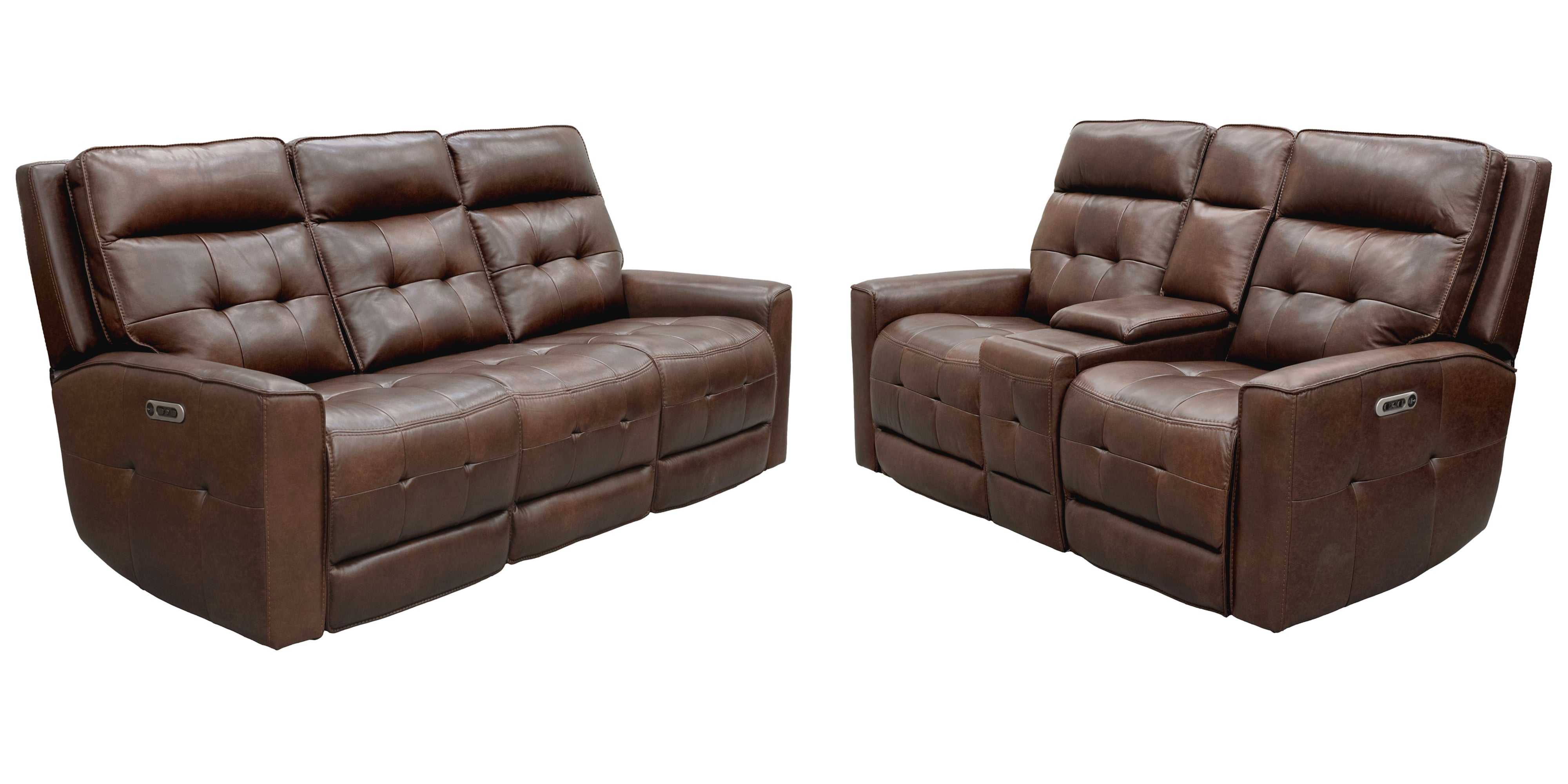 Power Reclining Sofa and Loveseat Set