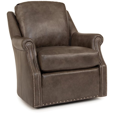 Swivel Chair with Rolled Arms