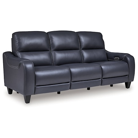 Pwr Rec Sofa With Adj Headrest