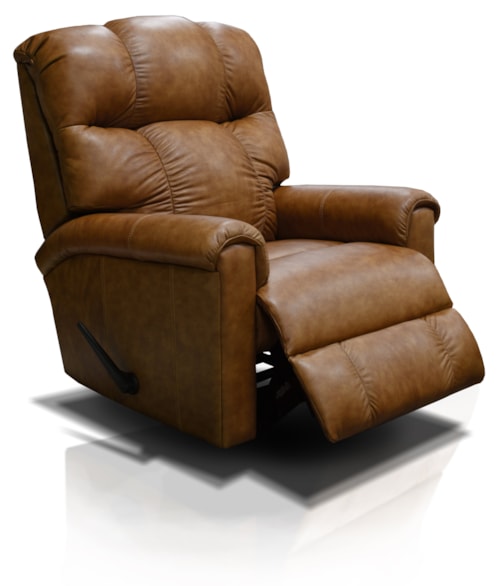 Casual Manual Swivel Glider Recliner with Rolled Arms