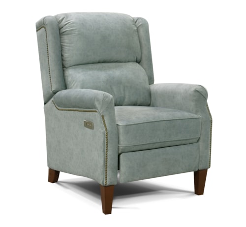 Transitional Power Recliner with Nailhead Trim