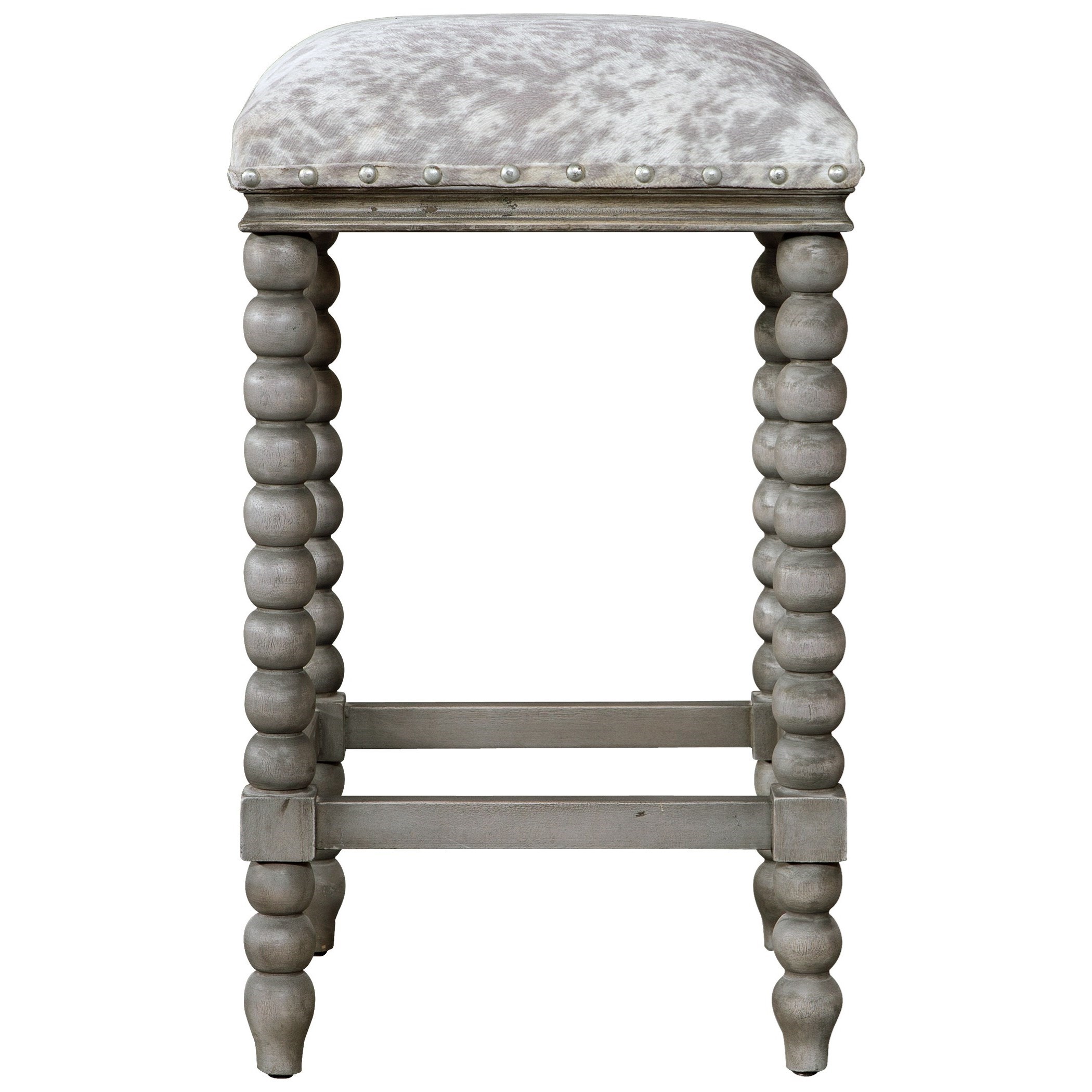 faux cowhide counter stool