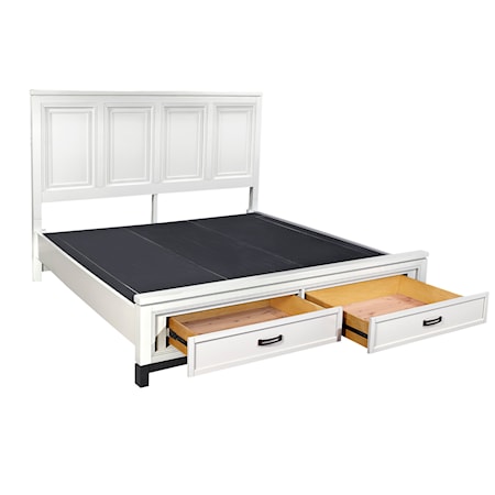 Queen Storage Panel Bed