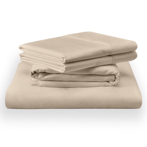 Queen Tempur Classic Cotton Sheet Set Sandstone Linens