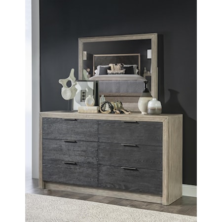 6-Drawer Dresser and Mirror Set