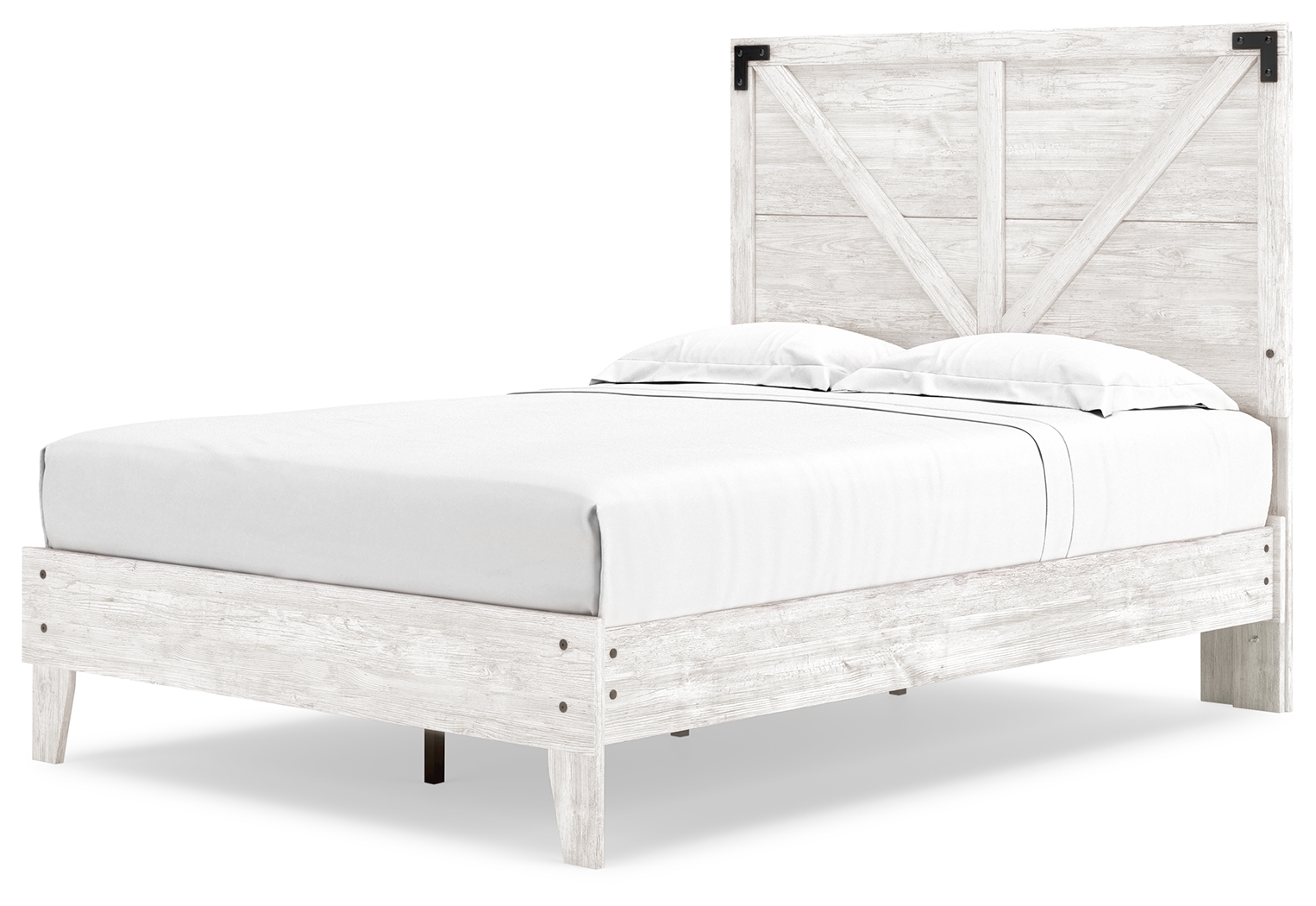 Full Crossbuck Panel Platform Bed