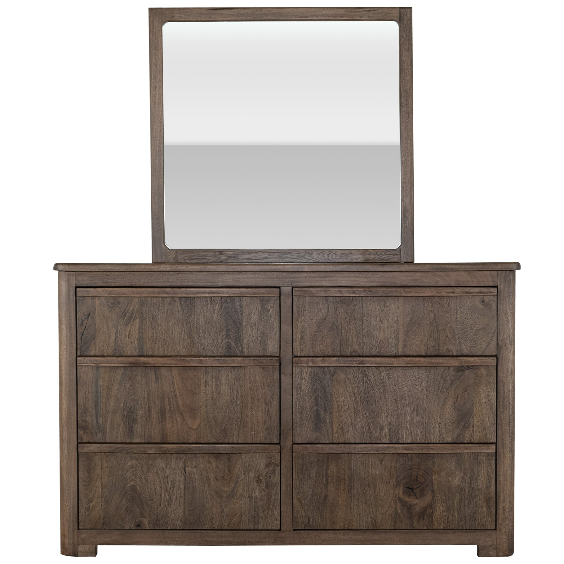 International Furniture Direct Xel-Ha 6-Drawer Dresser and Mirror