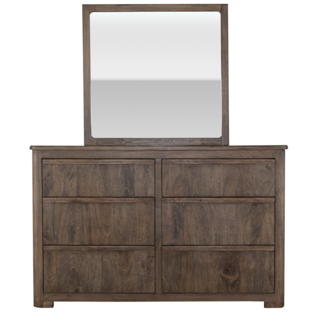 6-Drawer Dresser and Mirror