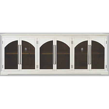 Rustic Archdale 6-Door Accent Cabinet - White