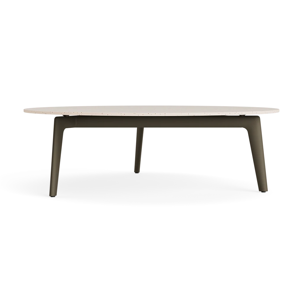 45" Round Stone-Top Coffee Table