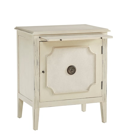 Linen &amp; Beaded Front End Table