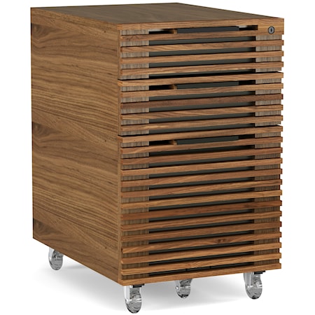 Contemporary 3-Drawer Mobile File Cabinet with Locking Drawers