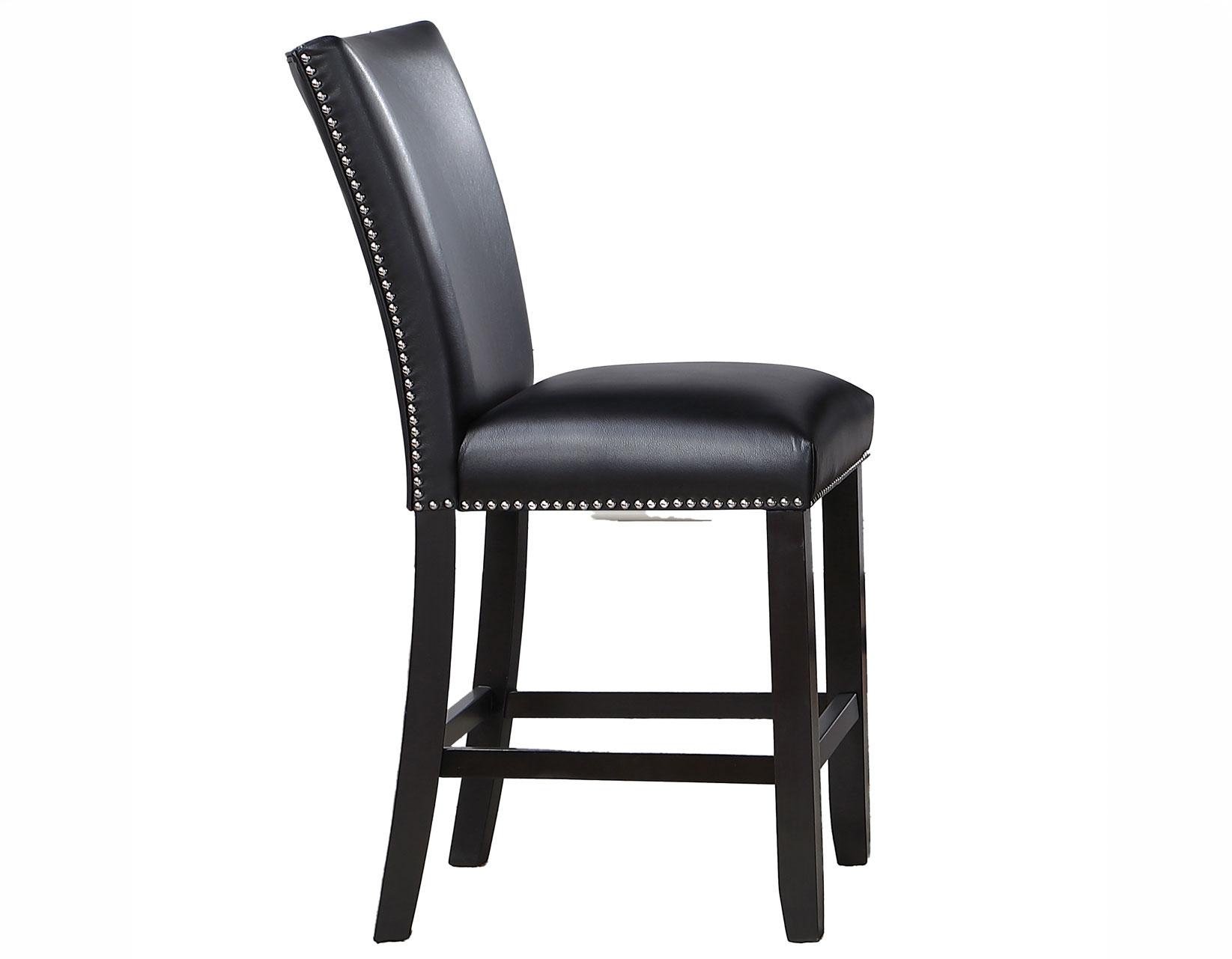 Faux Leather Armless Counter Chair