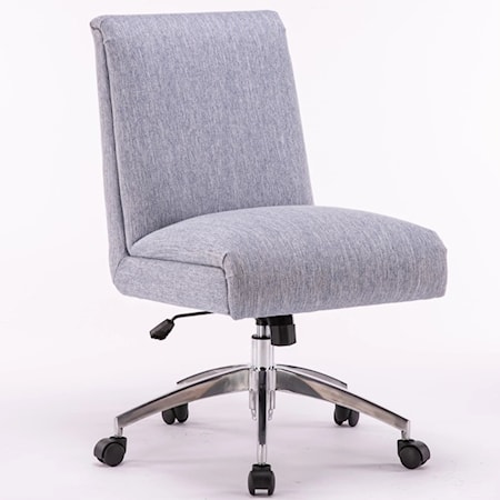 Contemporary Adlyn Blue Armless Task Chair